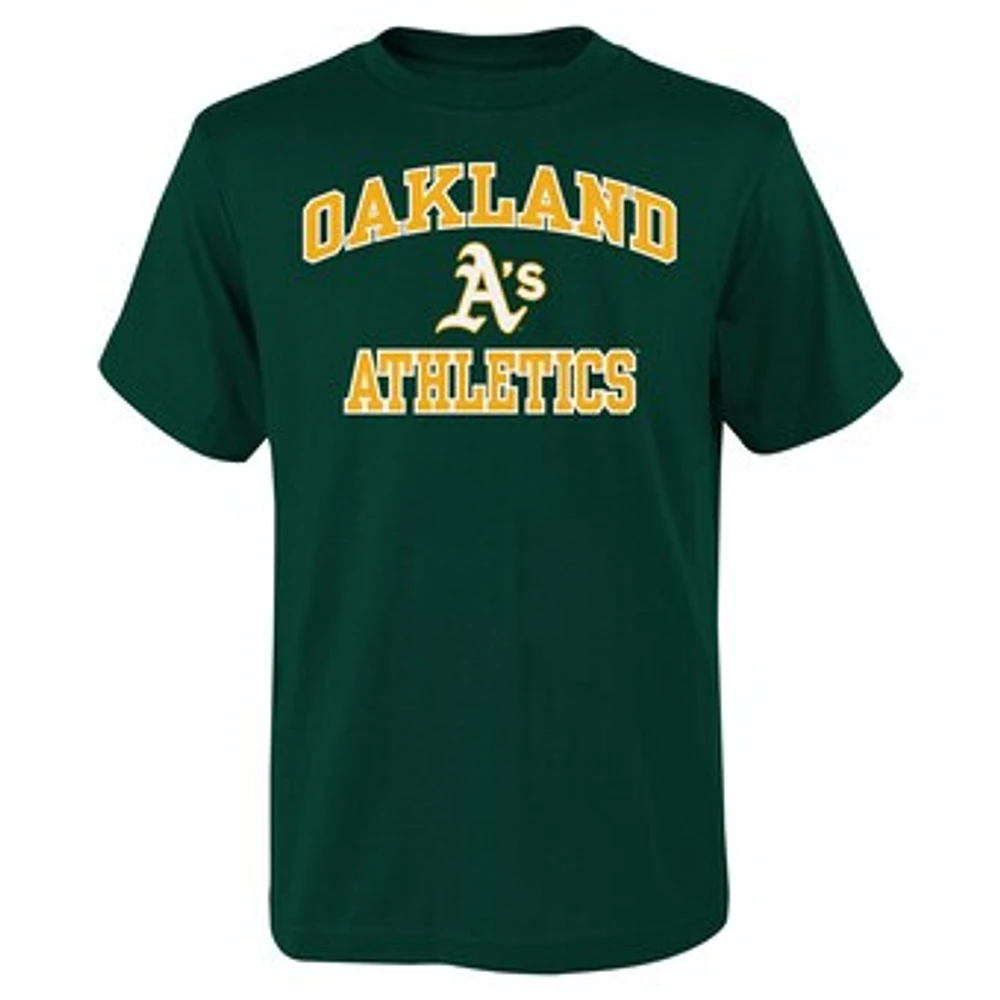 Youth Green Oakland Athletics Heart & Soul T-Shirt