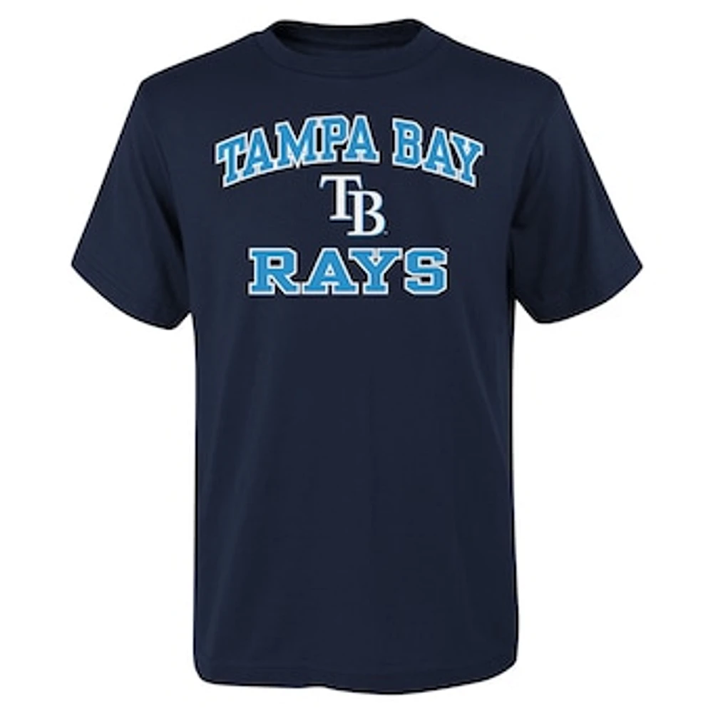 Youth Navy Tampa Bay Rays Heart & Soul T-Shirt