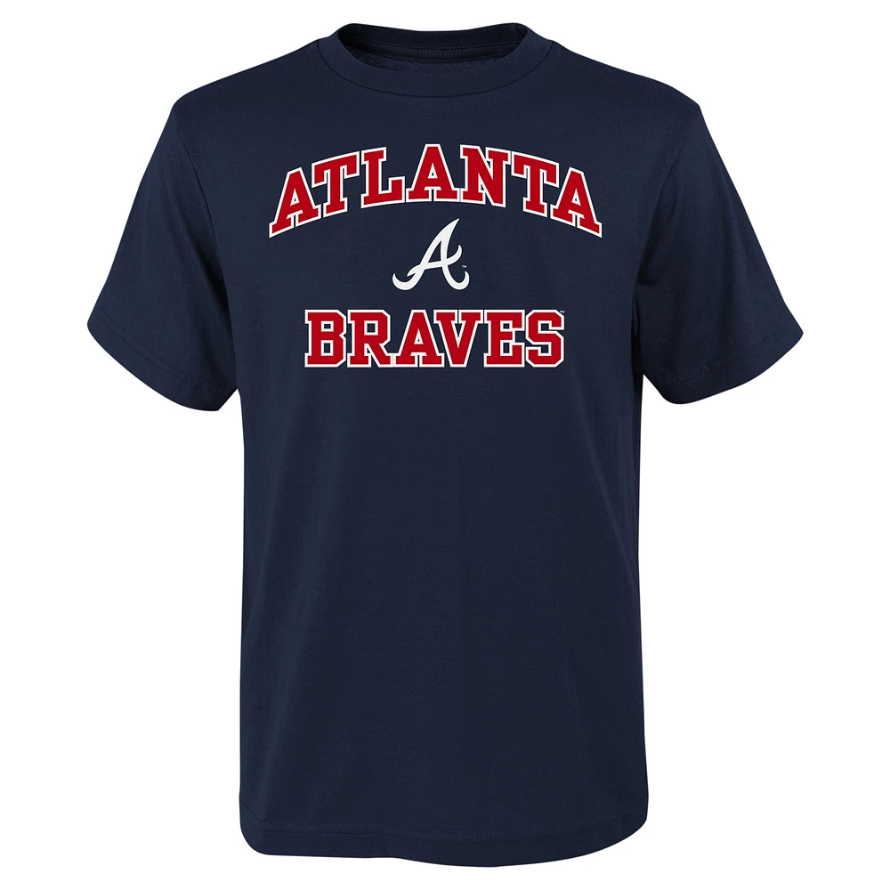 Youth Navy Atlanta Braves Heart & Soul T-Shirt