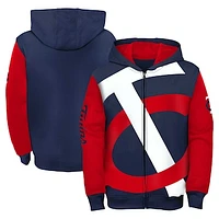 Youth Fanatics Navy/Red Minnesota Twins Postcard Full-Zip Hoodie Jacket