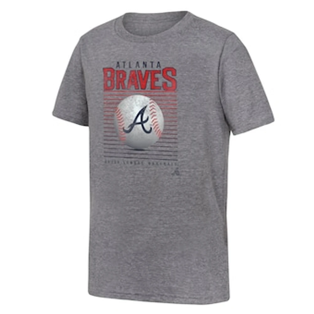 Youth Fanatics Gray Atlanta Braves Relief Pitcher Tri-Blend T-Shirt