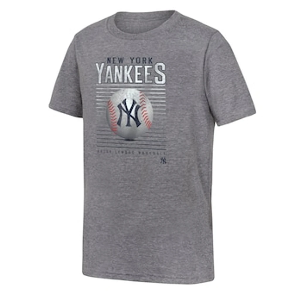 Youth Fanatics Gray New York Yankees Relief Pitcher Tri-Blend T-Shirt