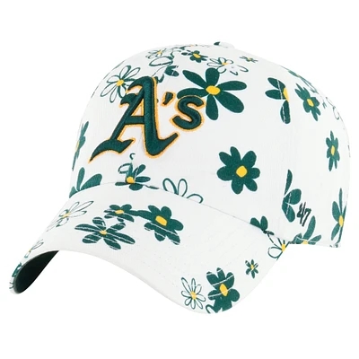 Girls Youth '47 White Oakland Athletics Daisy Delight Clean Up Adjustable Hat