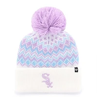 Girls Youth '47 White Chicago White Sox Elsa Cuffed Knit Hat with Pom