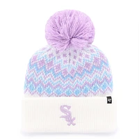 Girls Youth '47 White Chicago White Sox Elsa Cuffed Knit Hat with Pom