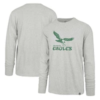 Men's '47 Gray Philadelphia Eagles Premier Franklin Long Sleeve T-Shirt