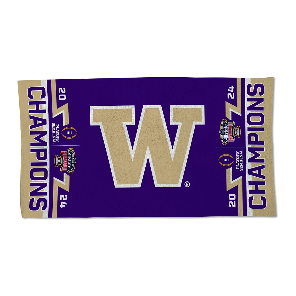 WinCraft  Washington Huskies College Football Playoff 2024 Sugar Bowl Champions Locker Room 22" x 42" One-Sided Towel