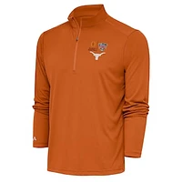 Men's Antigua  Texas Orange Texas Longhorns College Football Playoff 2024 Sugar Bowl Tribute Quarter-Zip Pullover Top