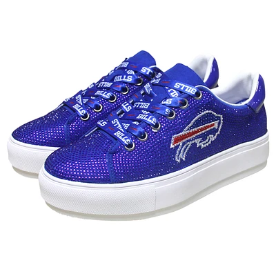 Women's Cuce Royal Buffalo Bills Team Color Crystal Sneakers