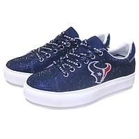 Women's Cuce Navy Houston Texans Team Color Crystal Sneakers