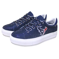 Women's Cuce Navy Houston Texans Team Color Crystal Sneakers