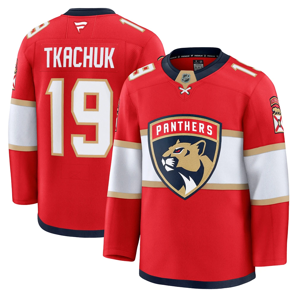 Men's Fanatics Matthew Tkachuk Red Florida Panthers Home Premium Jersey