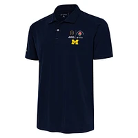 Men's Antigua  Navy Michigan Wolverines College Football Playoff 2024 Rose Bowl Tribute Polo