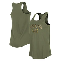 Women's New Era Olive Atlanta Braves Armed Forces Day Tank Top