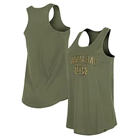 Women's New Era Olive Tampa Bay Rays Armed Forces Day Tank Top