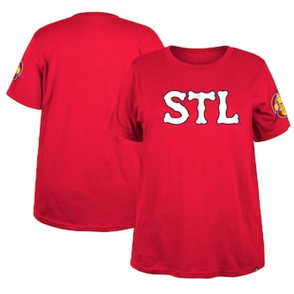 Women's New Era Red St. Louis Cardinals 2024 City Connect Plus T-Shirt