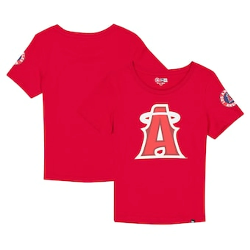 Women's New Era Red Los Angeles Angels  City Connect T-Shirt