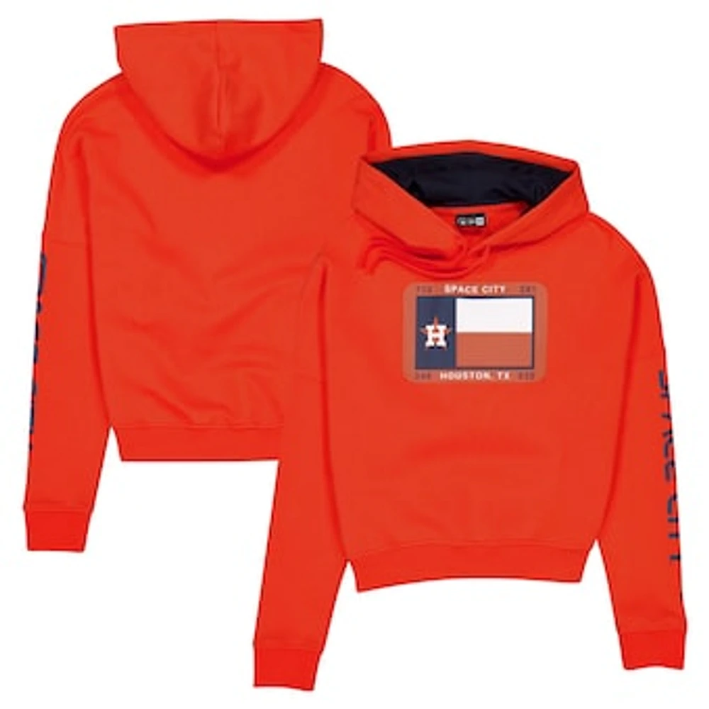 Women's New Era Orange Houston Astros City Connect Pullover Hoodie