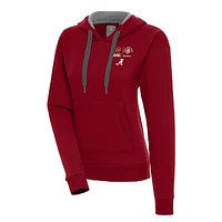 Women's Antigua Crimson Alabama Crimson Tide College Football Playoff 2024 Rose Bowl Victory Pullover Hoodie