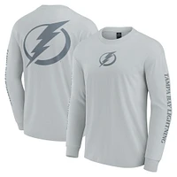 Men's Fanatics Gray Tampa Bay Lightning Elements Strive Long Sleeve T-Shirt