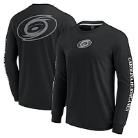 Men's Fanatics Black Carolina Hurricanes Elements Strive Long Sleeve T-Shirt