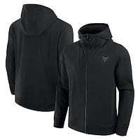 Men's Fanatics  Black Pittsburgh Penguins Elements Tonal Primary Tri-Blend Full-Zip Hoodie