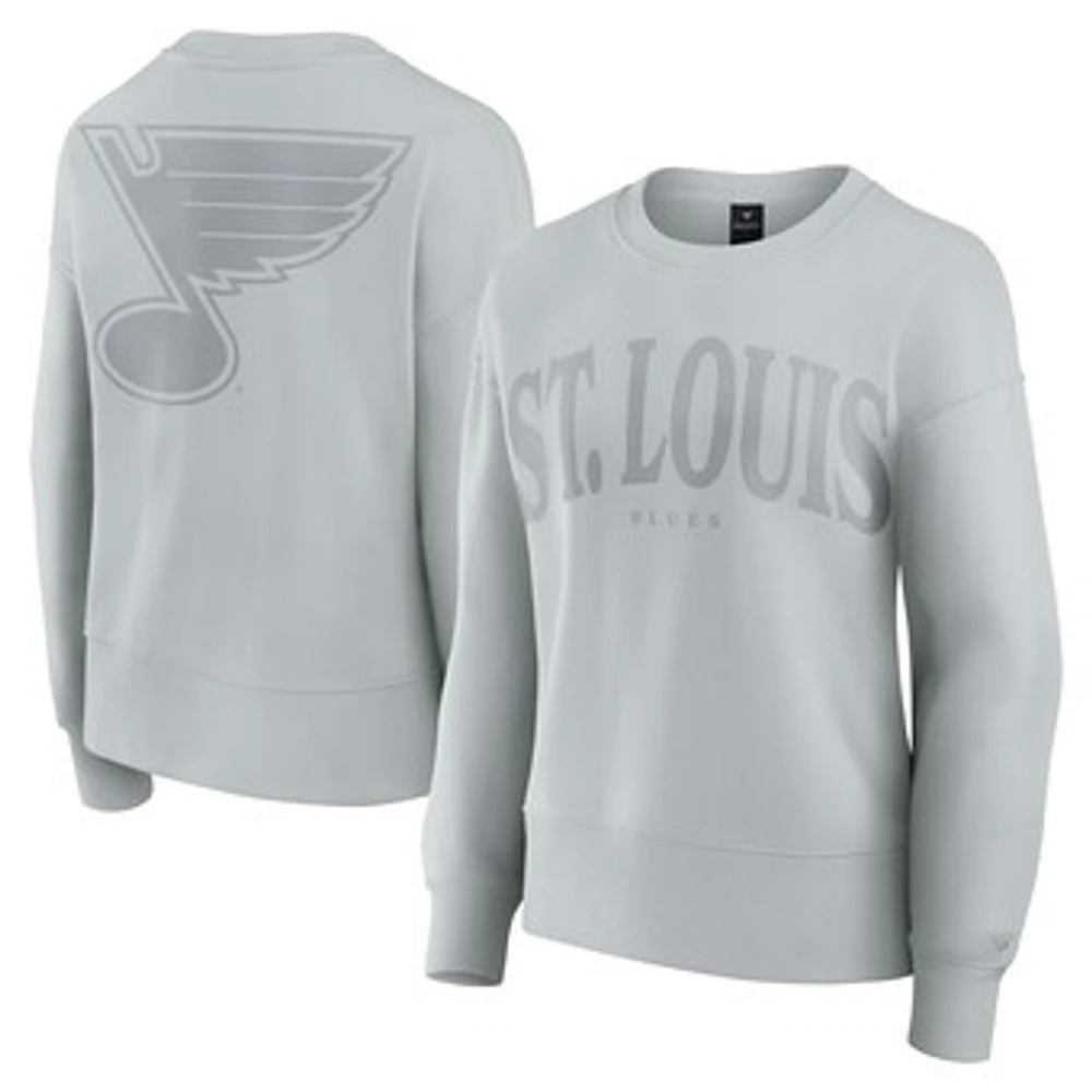 Women's Fanatics  Gray St. Louis Blues Elements Flow Pullover Sweatshirt