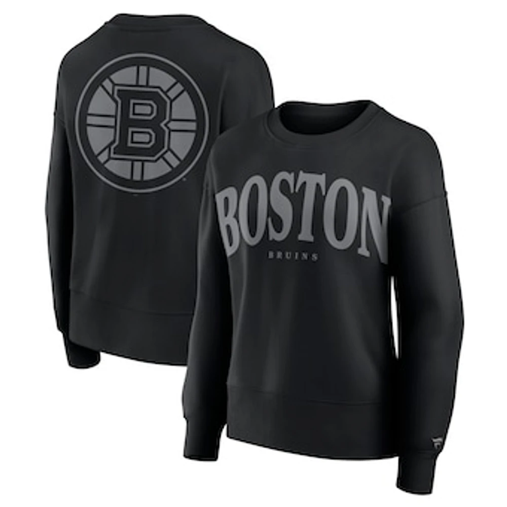 Women's Fanatics  Black Boston Bruins Elements Flow Pullover Sweatshirt