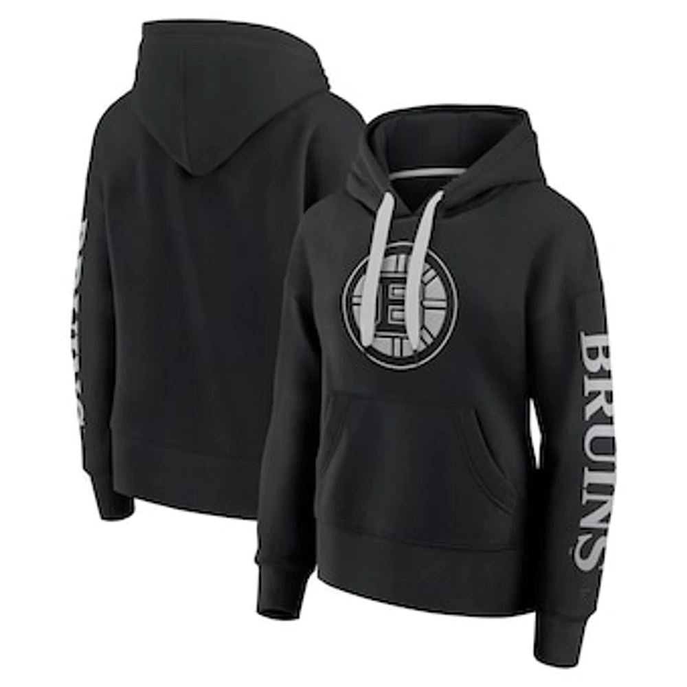 Women's Fanatics Black Boston Bruins Elements Next Pullover Hoodie