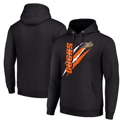Men's Starter Anaheim Ducks Color Scratch Fleece Pullover Hoodie
