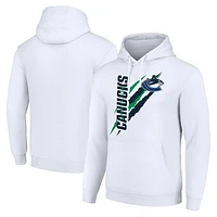 Men's Starter  White Vancouver Canucks Color Scratch Fleece Pullover Hoodie