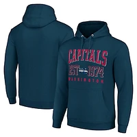 Men's Starter Navy Washington Capitals Retro Graphic Pullover Hoodie