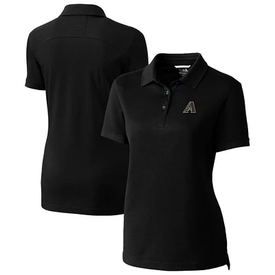 Women's Cutter & Buck Black Arizona Diamondbacks City Connect DryTec Advantage Tri-Blend Pique Polo