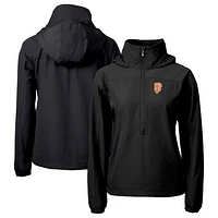 Women's Cutter & Buck  Black San Francisco Giants City Connect Charter Eco Recycled Half-Zip Anorak Jacket