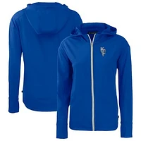 Women's Cutter & Buck  Royal  Kansas City Royals City Connect Daybreak Eco Recycled Full-Zip Hoodie