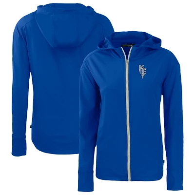 Women's Cutter & Buck  Royal  Kansas City Royals City Connect Daybreak Eco Recycled Full-Zip Hoodie