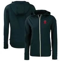 Women's Cutter & Buck  Navy Los Angeles Angels City Connect Daybreak Eco Recycled Full-Zip Hoodie