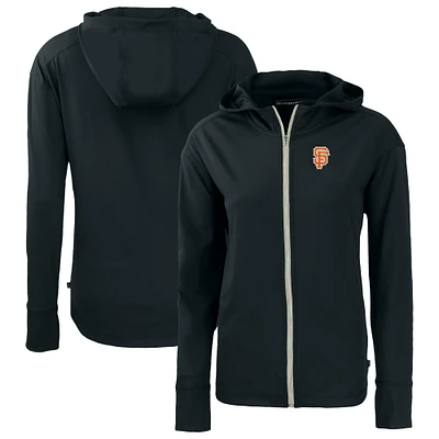 Women's Cutter & Buck  Black San Francisco Giants City Connect Daybreak Eco Recycled Full-Zip Hoodie