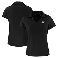 Women's Cutter & Buck  Black Washington Nationals City Connect Daybreak Eco Recycled V-Neck Polo