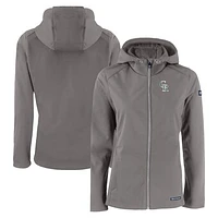 Women's Cutter & Buck  Gray Colorado Rockies City Connect Evoke Eco Softshell Recycled Full-Zip Hoodie Jacket