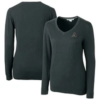 Women's Cutter & Buck  Heather Charcoal Arizona Diamondbacks City Connect Lakemont Tri-Blend Pullover Sweater