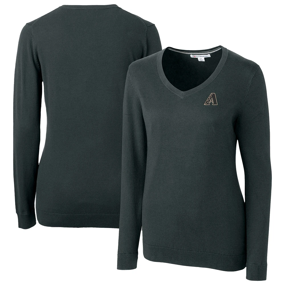 Women's Cutter & Buck Heather Charcoal Arizona Diamondbacks City Connect Lakemont Tri-Blend Pullover Sweater