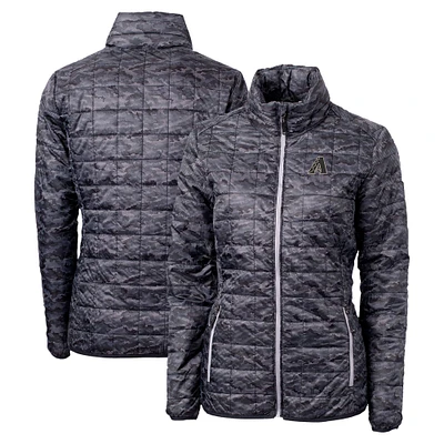 Women's Cutter & Buck  Black Arizona Diamondbacks City Connect Rainier PrimaLoft Eco Insulated Full-Zip Printed Puffer Jacket