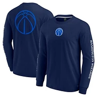 Men's Fanatics Navy Washington Wizards Elements Strive Long Sleeve T-Shirt