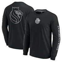 Men's Fanatics Black Sacramento Kings Elements Strive Long Sleeve T-Shirt