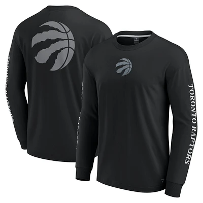 Men's Fanatics Black Toronto Raptors Elements Strive Long Sleeve T-Shirt