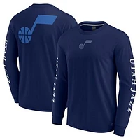 Men's Fanatics Navy Utah Jazz Elements Strive Long Sleeve T-Shirt