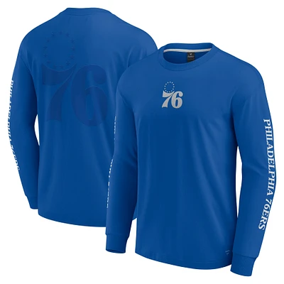 Men's Fanatics Royal Philadelphia 76ers Elements Strive Long Sleeve T-Shirt