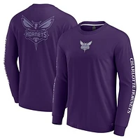 Men's Fanatics Purple Charlotte Hornets Elements Strive Long Sleeve T-Shirt