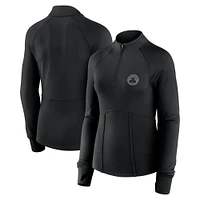 Women's Fanatics Black Boston Celtics Elements Match Raglan Quarter-Zip Jacket